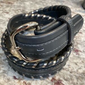 JUSTIN Gray Classic Stainless Steel Whipped Edge Belt - 1.5” Wide - 32 (SM)